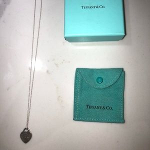 Tiffany & Co.  authentic heart pendant and chain (engraved)
